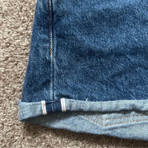 Levi's Blue Denim Cutoff Shorts White Oak Cone Denim Selvedge Women’s Size 27 - Picture 6 of 13